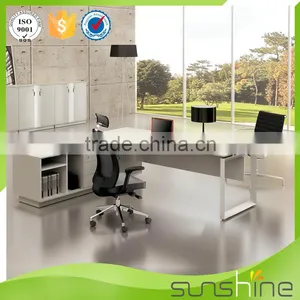 China Supplier Excellent Quality Modern Executive Glass Office Desk thumbnail-3