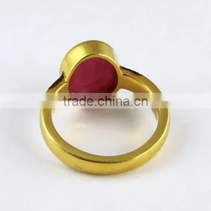 Lavender !! Gold Plated Ruby & CZ 925 Sterling Silver Ring, Wholesale Silver Jewelry, Indian Jewelry Manufacturer thumbnail-5