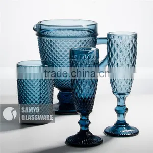 SAMYO Handmade Multipurpose Pressed Glass Pattern With Bule Color thumbnail-1
