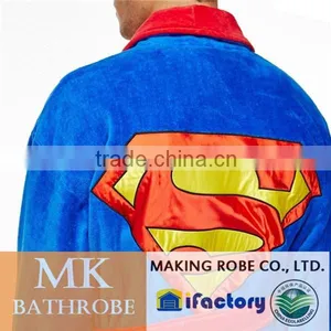 Superman-DC Comics Fluffy Blue Bathrobe thumbnail-5