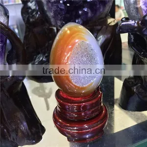 Natural Colorfull Agate Geode Crystal Egg Ornaments thumbnail-2