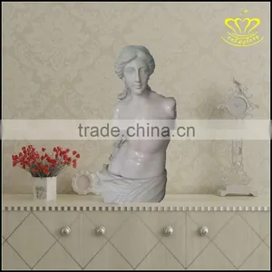European Venus White Marble Bust Girls Head Sculpture Crafts thumbnail-1