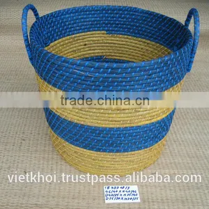 Round Seagrass Basket (website: Vietkhoico.ltd) thumbnail-3