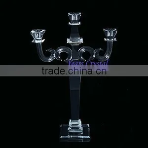 3 Arms Crystal Candelabra thumbnail-1