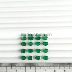 Oval Faceted Cut Natural Emerald Zambian Green Loose Gemstones thumbnail-5