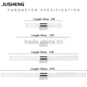 Hot Sales 12W 60cm Acrylic Round Bathroom Mirror Light For Home Decoration thumbnail-5