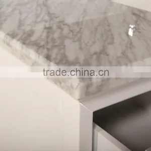 60'' Bathroom Vanity Cabinet With White Carrara Marble Top thumbnail-5
