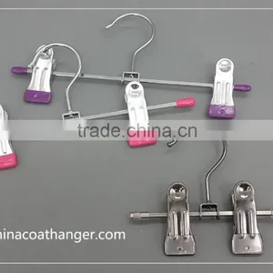 Hh Chrome Wire Adjustable Laundry Metal Clips Clothes Hanger thumbnail-4