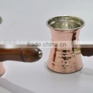 Stainless Steel Turkish Arabic Coffee Pots & Warmers With Wooden Handle thumbnail-4