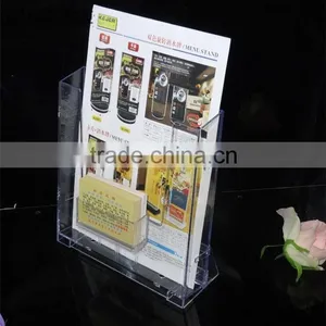Custom Wholesale Acrylic Brochure Holder With Business Card Holder thumbnail-2