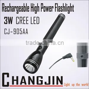 3W Aluminum LED Rechargeable Flashlight Outdoor Torch Light thumbnail-2