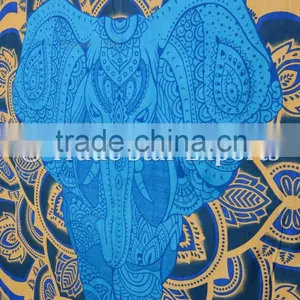 Indian Ombre Elephant With Lotus Mandala Wall Decor Bohemian Hippie Good Luck Wall Hangings Tapestry thumbnail-2