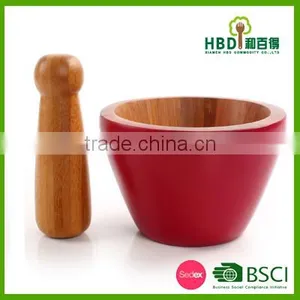 Hot New Products for 2016 Varnished Natural Bamboo Mortar And Pestle,Cheap Mortar And Pestle,Kitchen Mortar And Pestle Set thumbnail-1