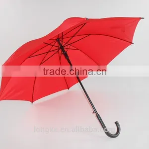 Wooden Pole Umbrella Red Umbrella With Wood Handle thumbnail-1