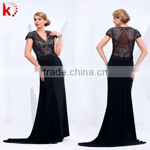 Elegant Short Sleeve V-neck Fashion Women Dress New Fashion Dresses 2014 thumbnail-1