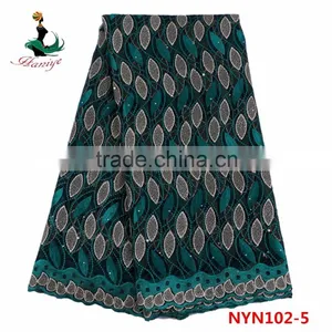 2016 Haniye Wholesale French Net Lace Fabric/Nigeria Lace Fabric for Lady Garment/NYN102 thumbnail-3