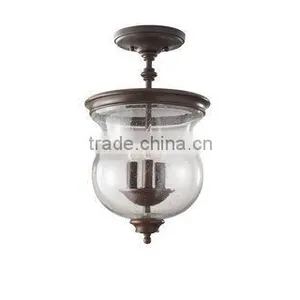 Bronze Pickering Lane 3 Light Semi-Flush Ceiling Fixture thumbnail-1