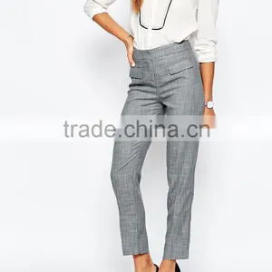 China Supplier Online Shopping Wholesale High Quality Grey Slim Women Straight Pants thumbnail-2