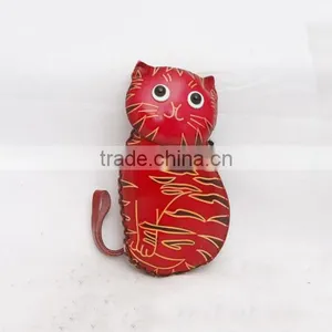 Handmade Leather Large Cat Coin Purse thumbnail-5