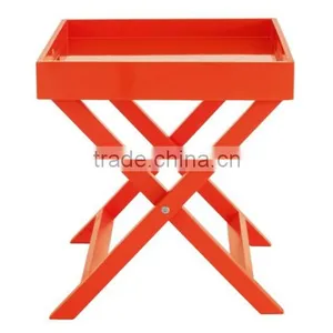 Wooden Folding Tray Table thumbnail-3