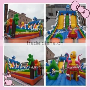 Inflatable Fun City Supplier / PVC Tarpaulin Playground / Large Slide thumbnail-1