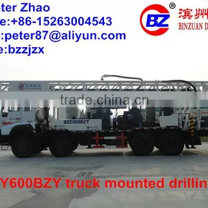 Hot Selling in Oversea Market!! SINOTRUK Full Hydraulic Truck Mounted Drilling Rig(600m) thumbnail-1