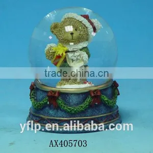 Customized Music Crystal Glass Snow Ball for Christmas Gift Resin Craft / Christmas Glass Snow Ball thumbnail-4