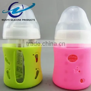 Hollow Out Colorful Silicone Cup Sleeve Use for Baby Bottle thumbnail-5
