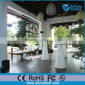 Eco Material PE Illuminated Bar Table Furniture, Led Cocktail Table thumbnail-1