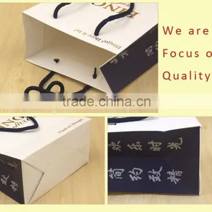 Gold Foil Shopping Bag With Cotton String for Fashion thumbnail-3