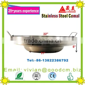 Comal up Stainless Steel Garden Pan/outdoor Pan/camping Pan/beach BBQ Pan thumbnail-6