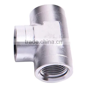 3/8 Inch Aluminum Black Npt Thread Connection Female Pipe Tee thumbnail-3