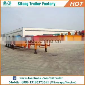 Factory Direct 3 Axles 20ft 40ft Skeletal Shipping Container Trailer for Pickup thumbnail-1