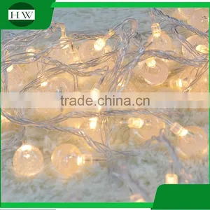 50 LED Warm White Fairy Christmas Wedding Decoration Party Battery Led Crystal Magic Ball Light thumbnail-4