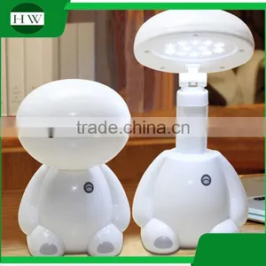 Small Plastic Cartoon Baymax Usb Charging Charge Foldable Collapsible Folding Telescopic Led Reading Desk Table Night Lamp Light thumbnail-3