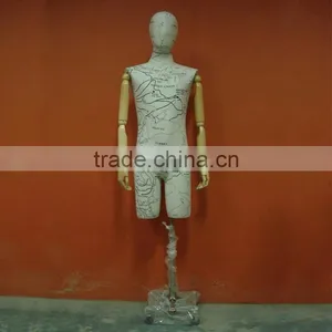 Fashion Suits Wooden Arms Fabric Male Mannequin Dress Form thumbnail-1