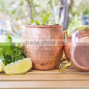 Copper MOSCOW MULE MUGS With Straw & Shot Glass Indian MANUFACTURER thumbnail-2