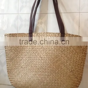 High Quality Best Selling Sea Grass Shopping Bag WITH HANDLE From Vietnam thumbnail-1