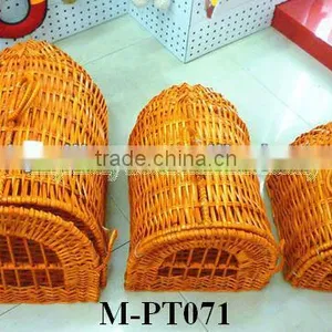 3 Pcs Set Wicker Pet Cage &carrier thumbnail-1