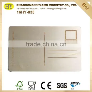 Unfinished Factory Cheap Custom Wooden Postcard thumbnail-2