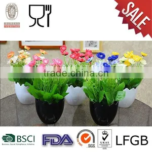 Melamine Flower Pot With New Design,white and Black Color thumbnail-1