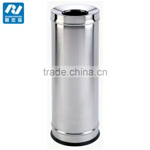 Outdoor Open Top Stainless Steel Double Compartment Litter Bin thumbnail-4