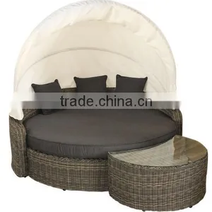 Outdoor Luxury Rattan Wicker Round Daybed Sunbed AE5101 thumbnail-2