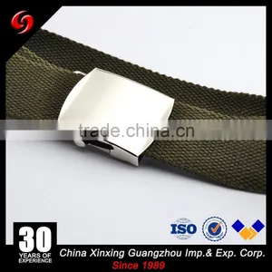Military Classical Canvas Pants' pp Belt for Officer Cotton or Nylong Polyester Ribbon Metal Buckle Canvas Belt thumbnail-4