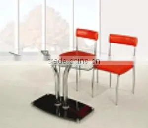 Modern Kitchen Round Table Dining Room Furniture Glass Dining Set thumbnail-5