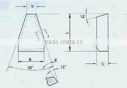 GB5245-85 And YS/T79-1994 Standard Welding Blade--For Grooving Tool for Making V-belt Wheel thumbnail-1