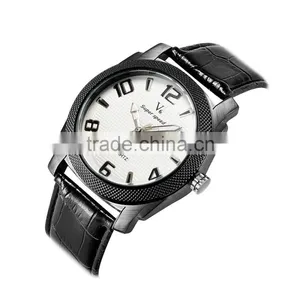 Classic Style Simple Face Contracted Watch Creative Quartz Leather Men's Business Wristwatch thumbnail-4