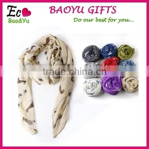 2015 New Fashion 9 Color Animal Print Scarf Cotton Women Scarves thumbnail-1