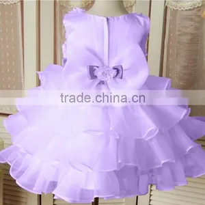 Retail !2014 New Sleeveless Waist Chiffon Dress Girls Toddler 3D Flower Tutu Layered Princess Party Bow Kids Formal Dress--1pcs thumbnail-5
