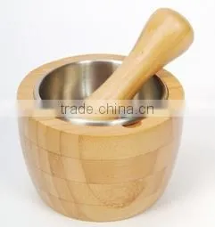 Bamboo Mortar & Pestel #30031 thumbnail-1